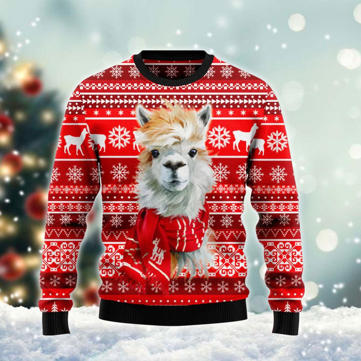 Merry Llamas Ugly Sweater Christmas Llama Jumper