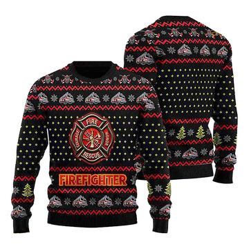 Firefighter Lover Ugly Sweater