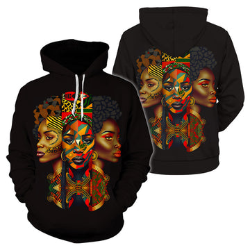 MelaninStyle Black Queens A Perfect Blend of Beauty and Power Hoodie