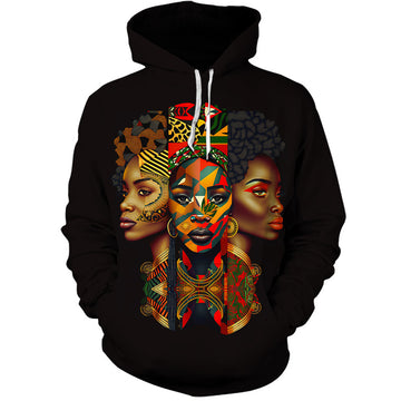 MelaninStyle Black Queens A Perfect Blend of Beauty and Power Hoodie