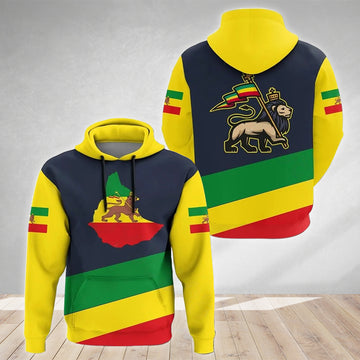 MelaninStyle Ethiopian Flag Judah Lion Hoodie & Zip Hoodie