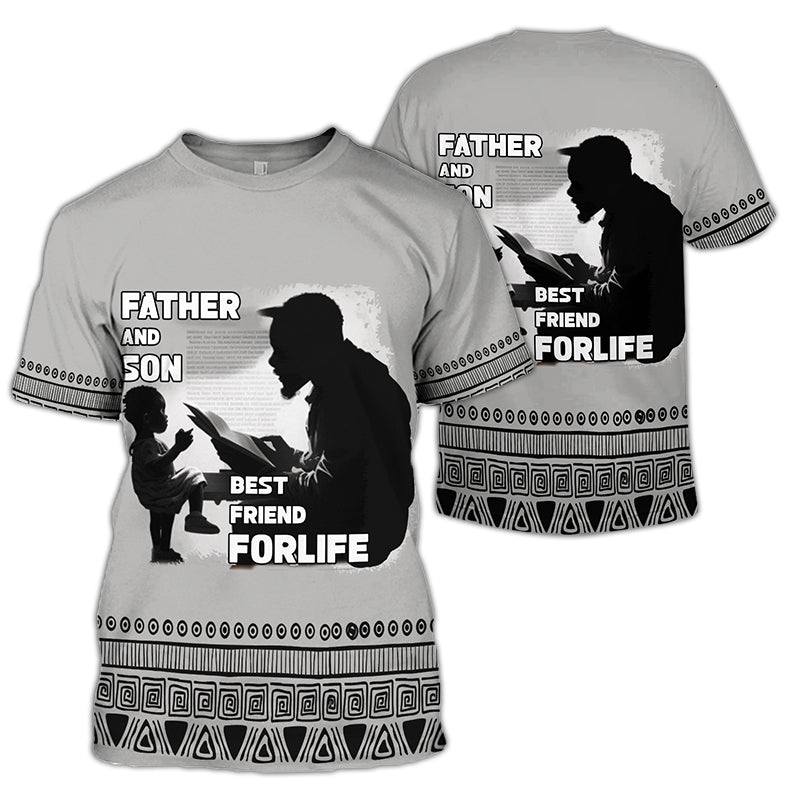 MelaninStyle Grey Father And Son Best Friends For Life T-Shirt & Sweatshirt
