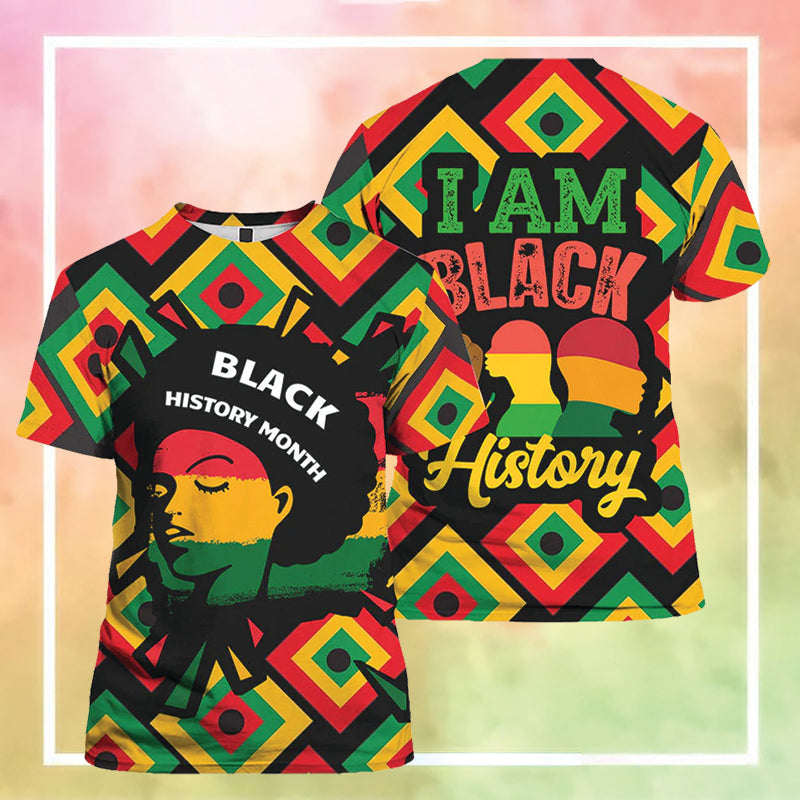 MelaninStyle I Am Black History T-Shirt