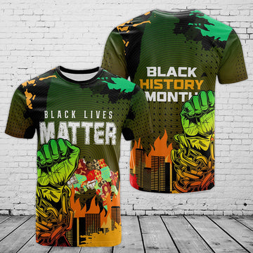 MelaninStyle Black Lives Matter Art No Racism African T-shirt