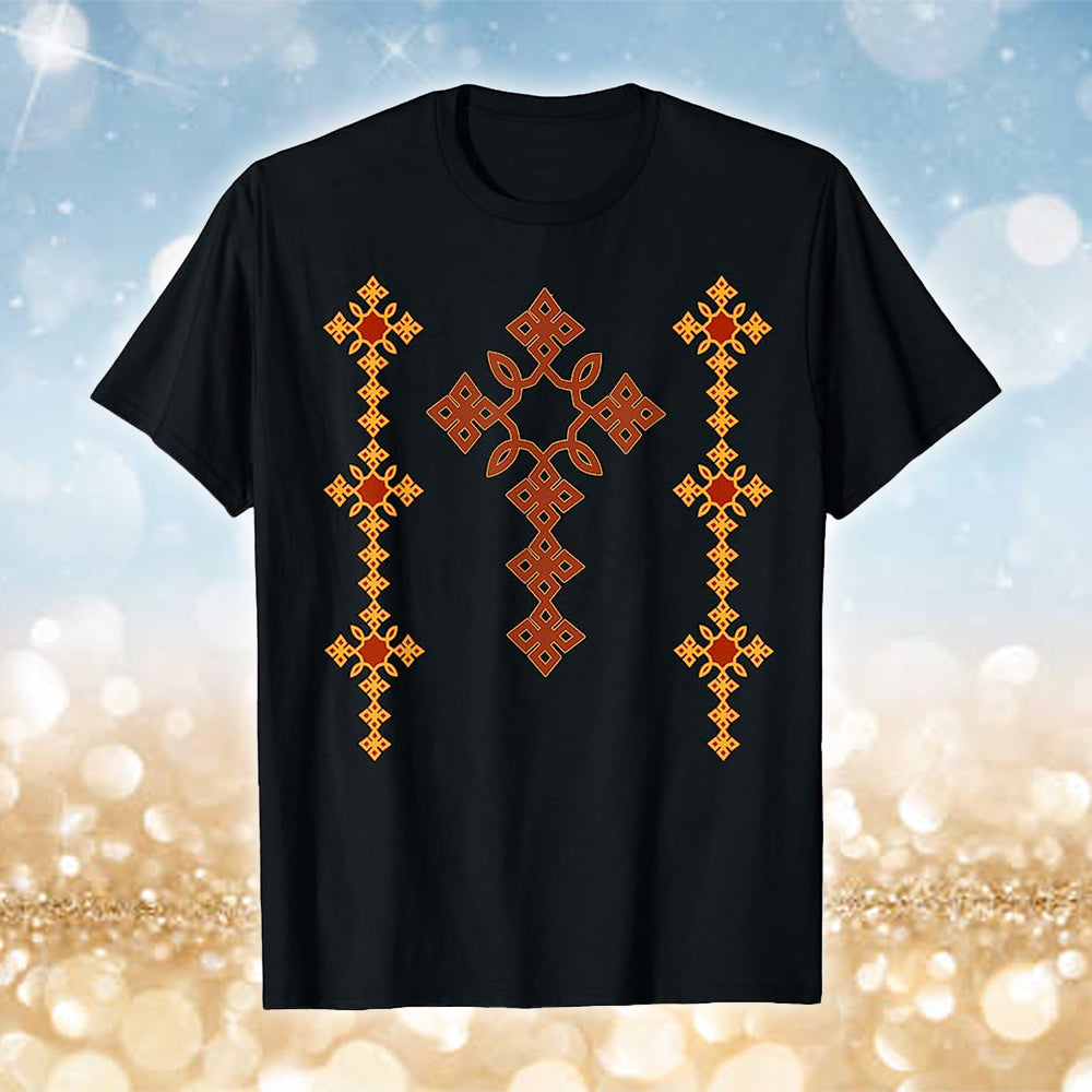 MelaninStyle Ethiopian Cross Art T-Shirt