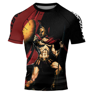 MelaninStyle Spartan Warcry Men's Short Sleeve Rash Guard