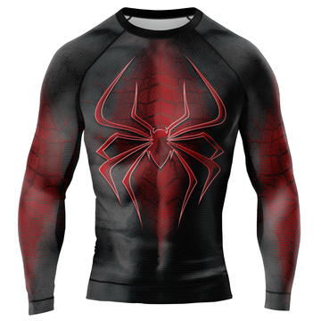 MelaninStyle Shadow Spider Men's Long Sleeve Rash Guard