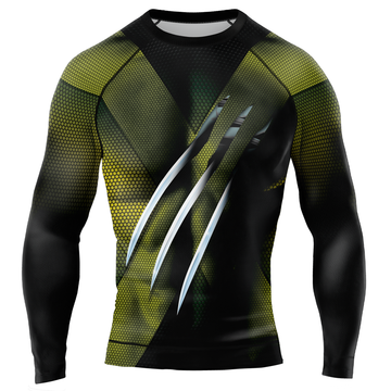 MelaninStyle Clawed Warrior Men's Long Sleeve Rash Guard