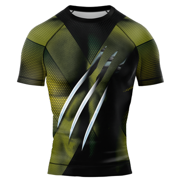 MelaninStyle Clawed Warrior Men's Short Sleeve Rash Guard