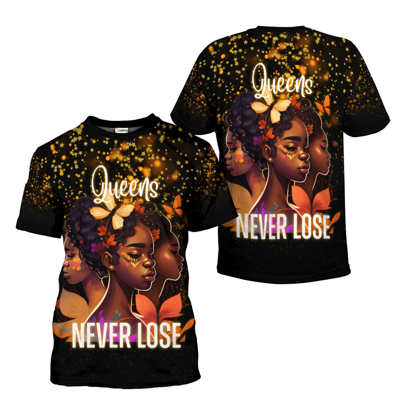 MelaninStyle Queens Never Lose T-Shirt - MelaninStyle