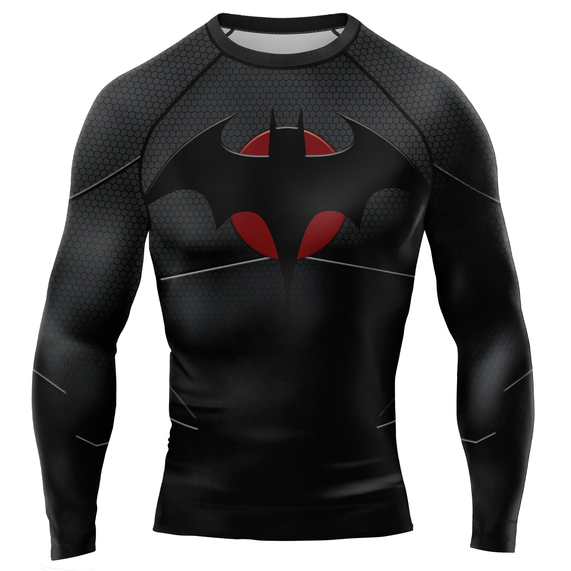 MelaninStyle Shadow Wing Bat Men's Long Sleeve Rash Guard