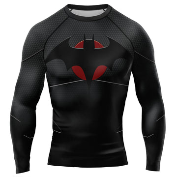 MelaninStyle Shadow Wing Bat Men's Long Sleeve Rash Guard