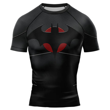 MelaninStyle Shadow Wing Bat Men's Short Sleeve Rash Guard
