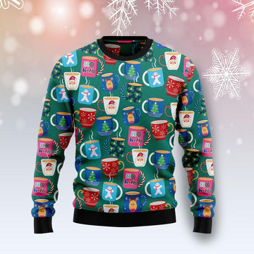 Merry Christmas Ho Ho Ho Mugs Cheerful Ugly Sweater