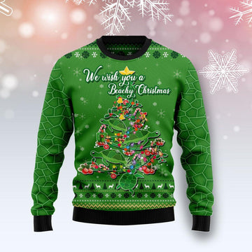 We Wish You A Beachy Christmas Turtles Ugly Sweater